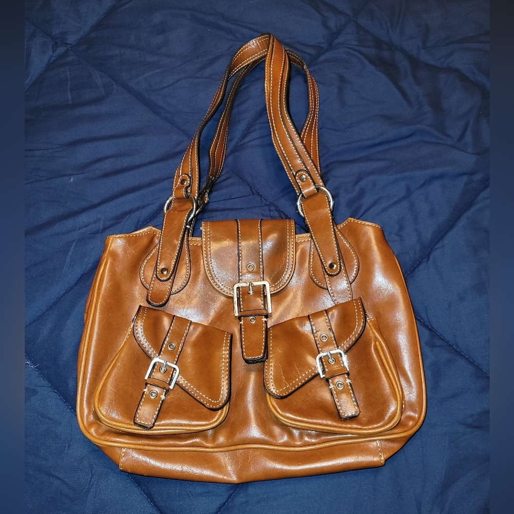 Emily M Faux Leather Medium Cargo Bag